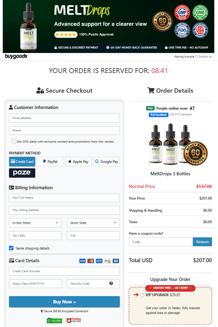 Melt Drops official website